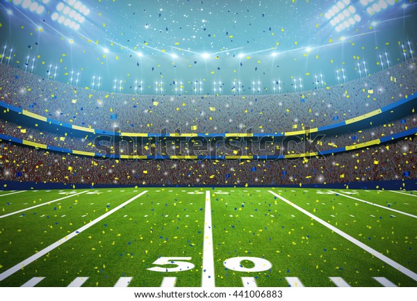 Football Stadium Fans All Graphics Made Stock Illustration 441006883