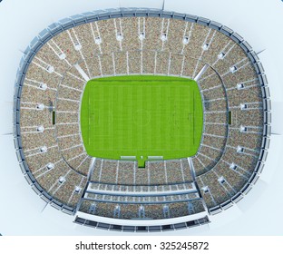 Football Stadium. Top View