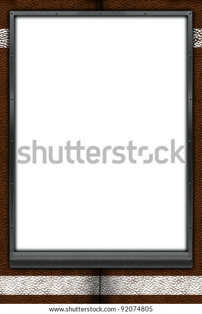 Football Themed Mat Frame 24x36 Poster Stock Illustration 92074805