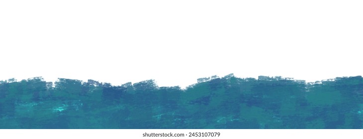 Footer and header illustration of viridian blue. For backgrounds, frames, borders, etc. Stockillustration