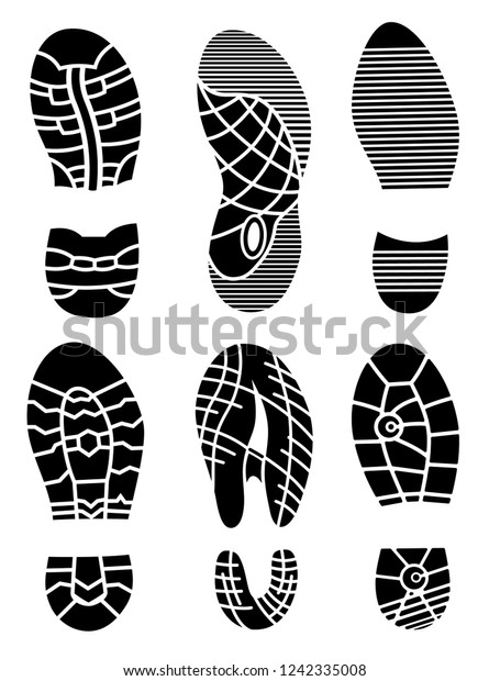 Footprint Icons Isolated On White Background Stock Illustration ...