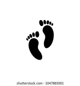 Baby Foot Solid Black Vector Icon Stock Vector (Royalty Free ...