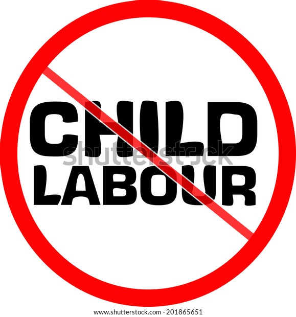 Forbidden Signno Child Labour Stock Illustration 201865651