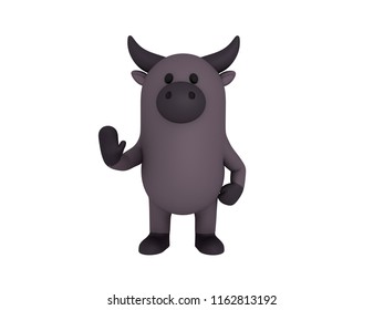 Forbidding buffalo in 3D rendering.
