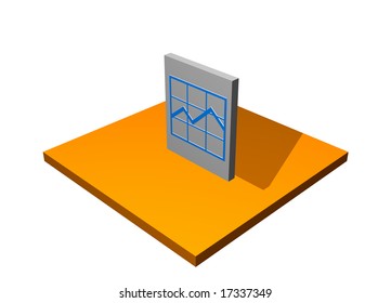 Forecast Chart 3d Collection Series in Orange