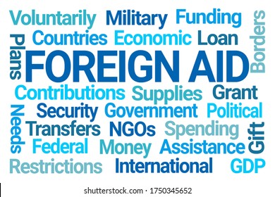 Foreign Aid Word Cloud On White Background