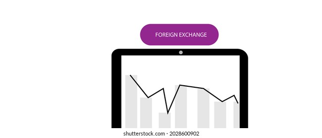foreign exchange graph simple art illustration