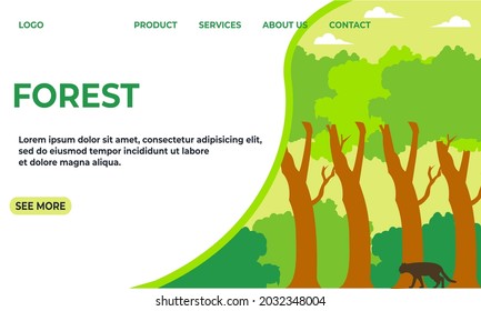 Forest Landing Page Templates Design