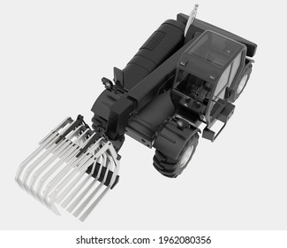 Forest machine isolated on background. 3d rendering - illustration