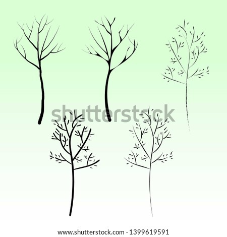 Image, Stock Photo Trees and struts