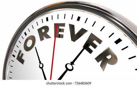 Forever Clock Time Eternity Always Open Eternal 3d Illustration