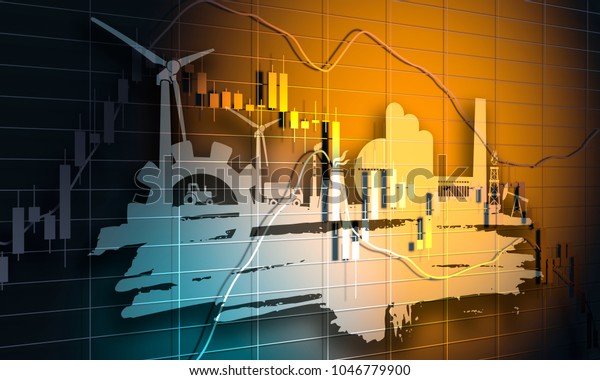 Forex Candlestick Pattern Trading Chart Concept Stock Illustration ...