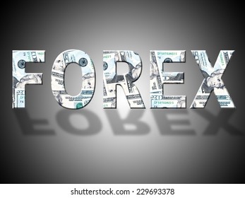 Forex Dollars Representing Exchange Rate And Broker