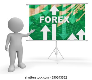 Forex Graph Character Meaning Foreign Currency And Exchange 3d Illustration