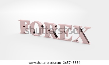 Forex Inscription Gold On White Background Stock Illustration - 