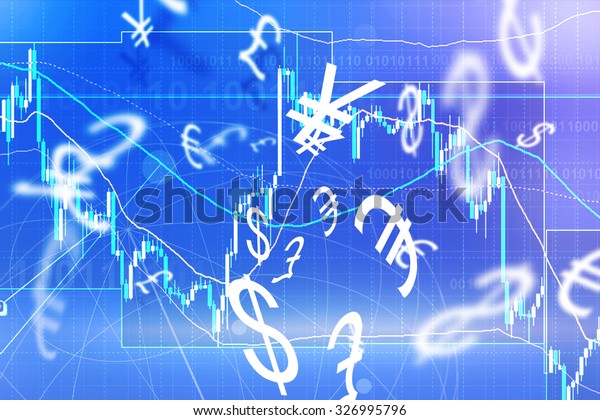 Forex Trading Background Concept Currency Symbols Stock Illustration - 