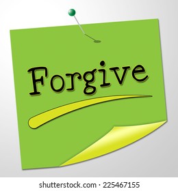 Forgive Note Representing Let Off And Correspondence