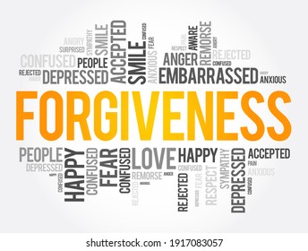 Forgiveness Word Cloud Collage Social Concept Stock Illustration ...