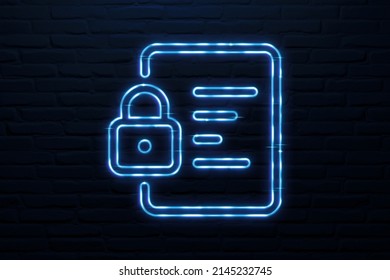 Forgot Password Icon Neon Style