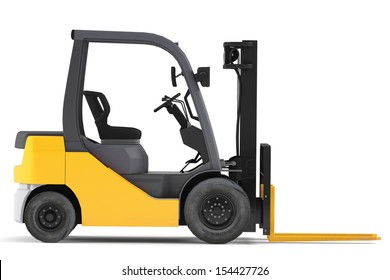 Forklift Front Isolated