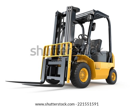 forklift truck on white isolated backgroundのイラスト素材 221551591