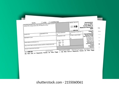 Form 1099sa Papers Distributions Hsa Archer Stock Illustration ...