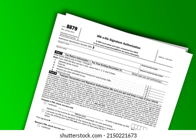 Form 8879 Papers Irs Efile Signature Stock Illustration 2150221673 ...