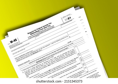 Form W4s Papers Request Federal Income Stock Illustration 2151345373 ...