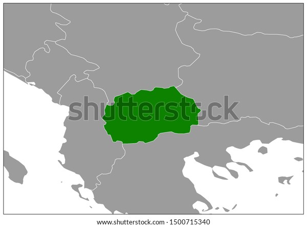 Former Yugoslav Republic Macedonia Map On Stock Illustration