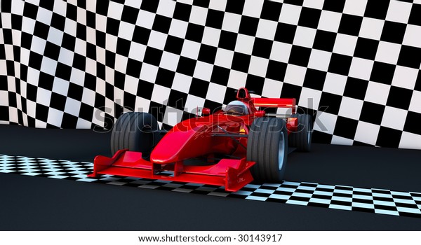 Formula 1 Sport car in\
the winner\
position