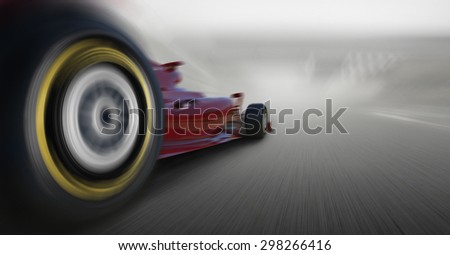 formula one car speeding