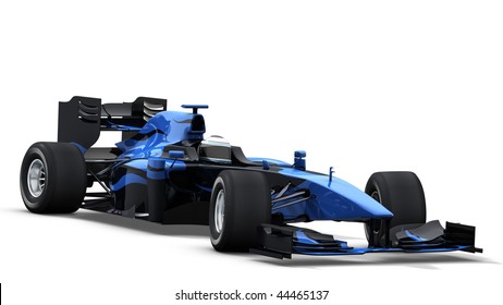 formula one race car on white background - high quality 3d rendering - my own car design