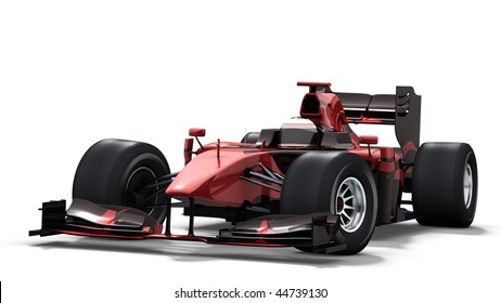 formula one race car on white background - high quality 3d rendering - my own car design