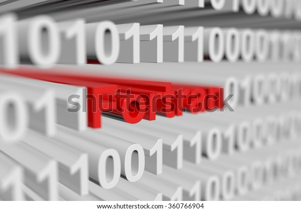 Fortran Binary Code Blurred Background 3d Stock Illustration