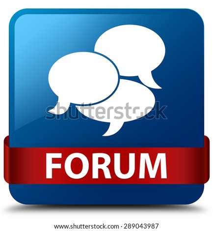 Forum (comments icon) blue square button