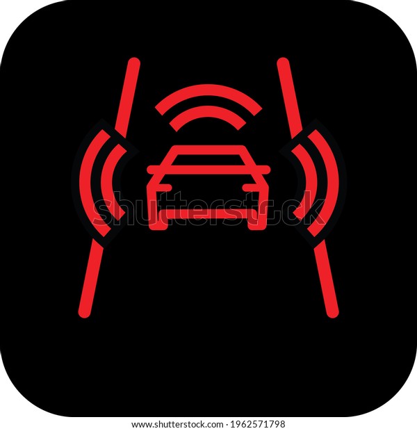 Forward\
Collision Warning car light warning\
symbol