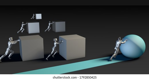 Forward Thinking Innovation for a Problem Through Ideas 3d Render