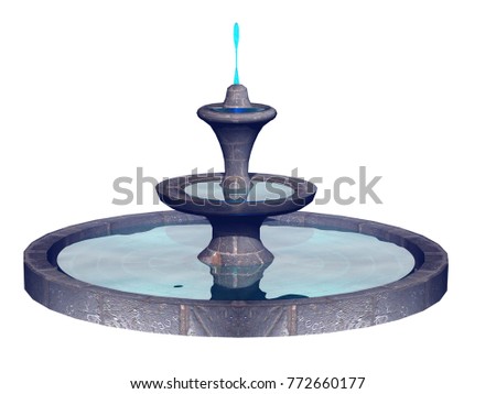 Fountain Water 3D rendering