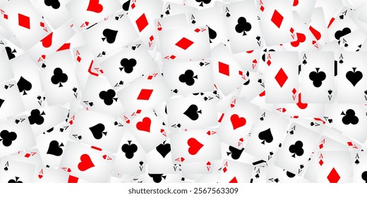 Four aces, full frame view playing cards. Poker cards.