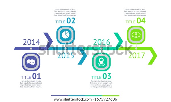 Four Arrows Timeline Process Chart Slide Stock Illustration 1675927606 