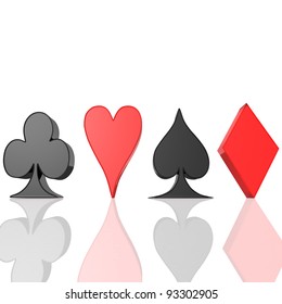 Four Card Suit On White Background Stock Illustration 93302905 ...