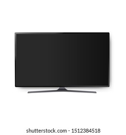 Four K Monitor Led Tv White Background 
