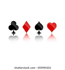 Four Playing Cards Suits Symbols Including Stock Vector (Royalty Free ...