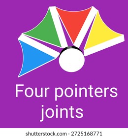 Four pointers joints logo design for business branding 
