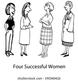 Four successful women - Powered by Shutterstock