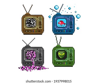 8,521 Vintage Tv Pixel Images, Stock Photos & Vectors | Shutterstock