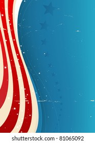 Fourth Of July background/ Illustration of a vintage american flag background vertical poster for fourth of  july