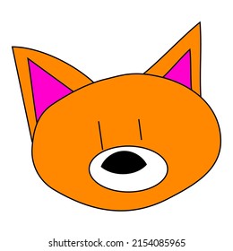 Fox Face In Vector Isolated