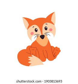 Fox Holding Flower His Mouth Vector Stock Vector (Royalty Free ...