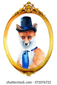 fox in a hat